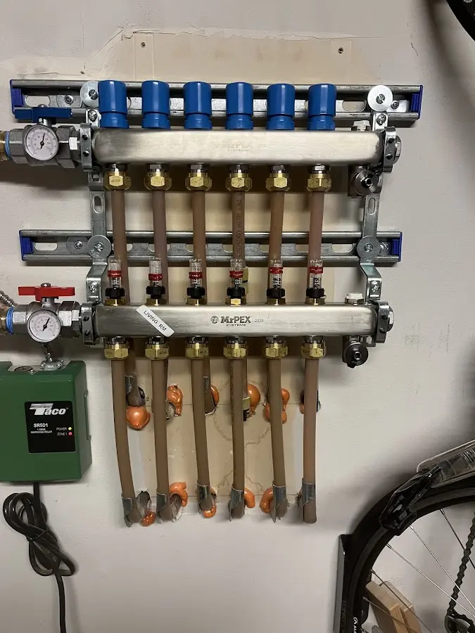 Plumber performing Gas Line Installation at a residential property in North Andover